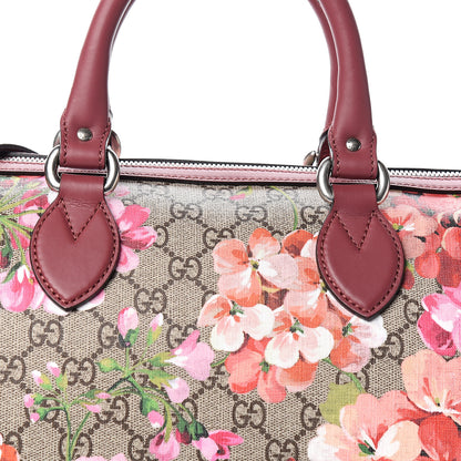 Gucci GG Supreme Monogram Blooms Medium Boston Beige Multicolor Dry Rose 9 of 9