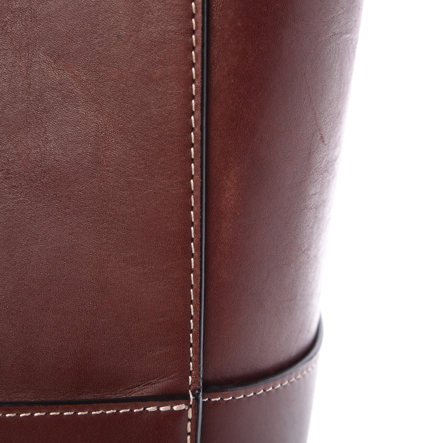 Celine Natural Calfskin Sangle Bucket Bag Burgundy 21 of 22
