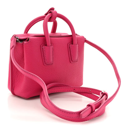MCM Grained Calfskin X-Mini Milla Tote Beetroot Pink 3 of 10
