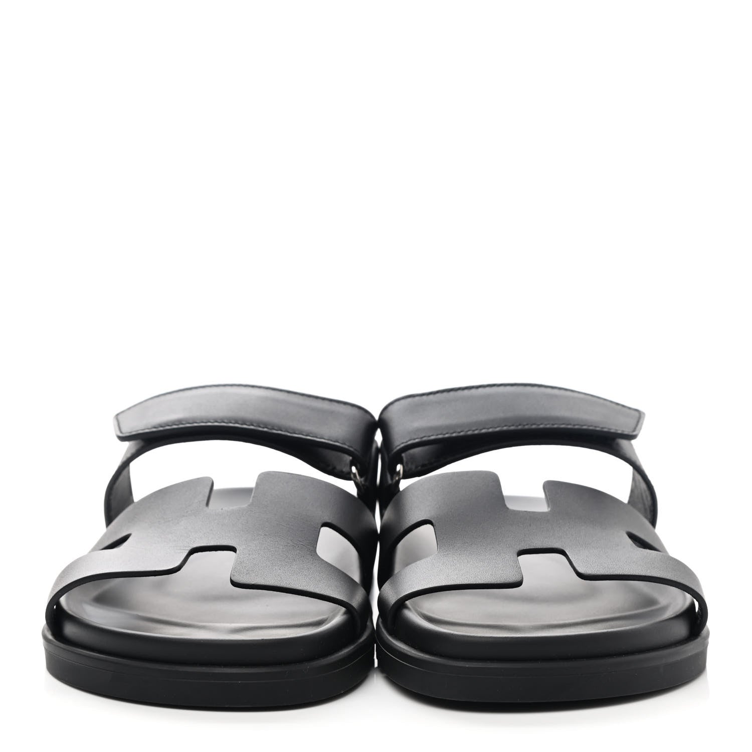Hermes Calfskin Womens Chypre Sandals 38 Black 4 of 20