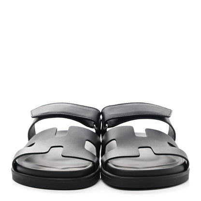 Hermes Calfskin Womens Chypre Sandals 38 Black 4 of 20
