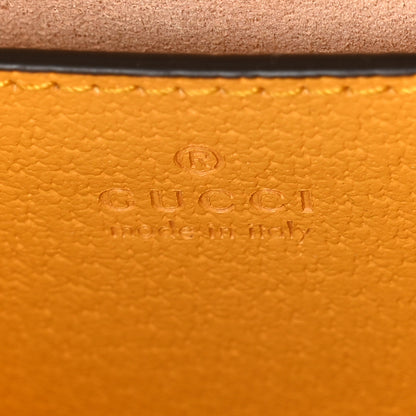 Gucci Textured Dollar Calfskin Web Small Diana Tote Bag Yellow Dusty Azure 11 of 19