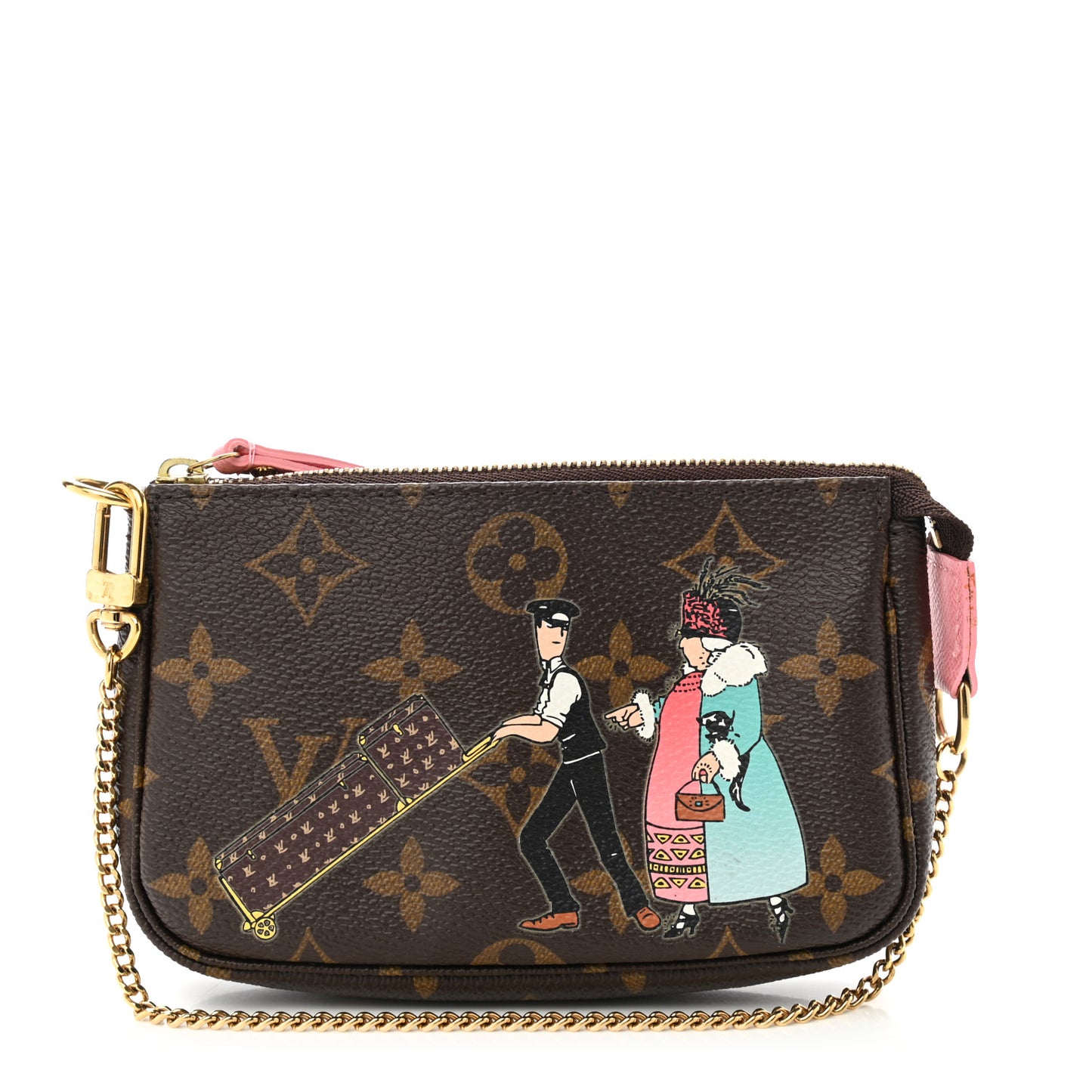 Monogram Illustre Mini Pochette Accessories Rose
