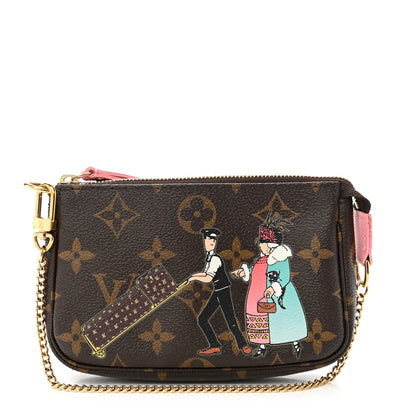 Louis Vuitton Monogram Illustre Mini Pochette Accessories Rose 1 of 7