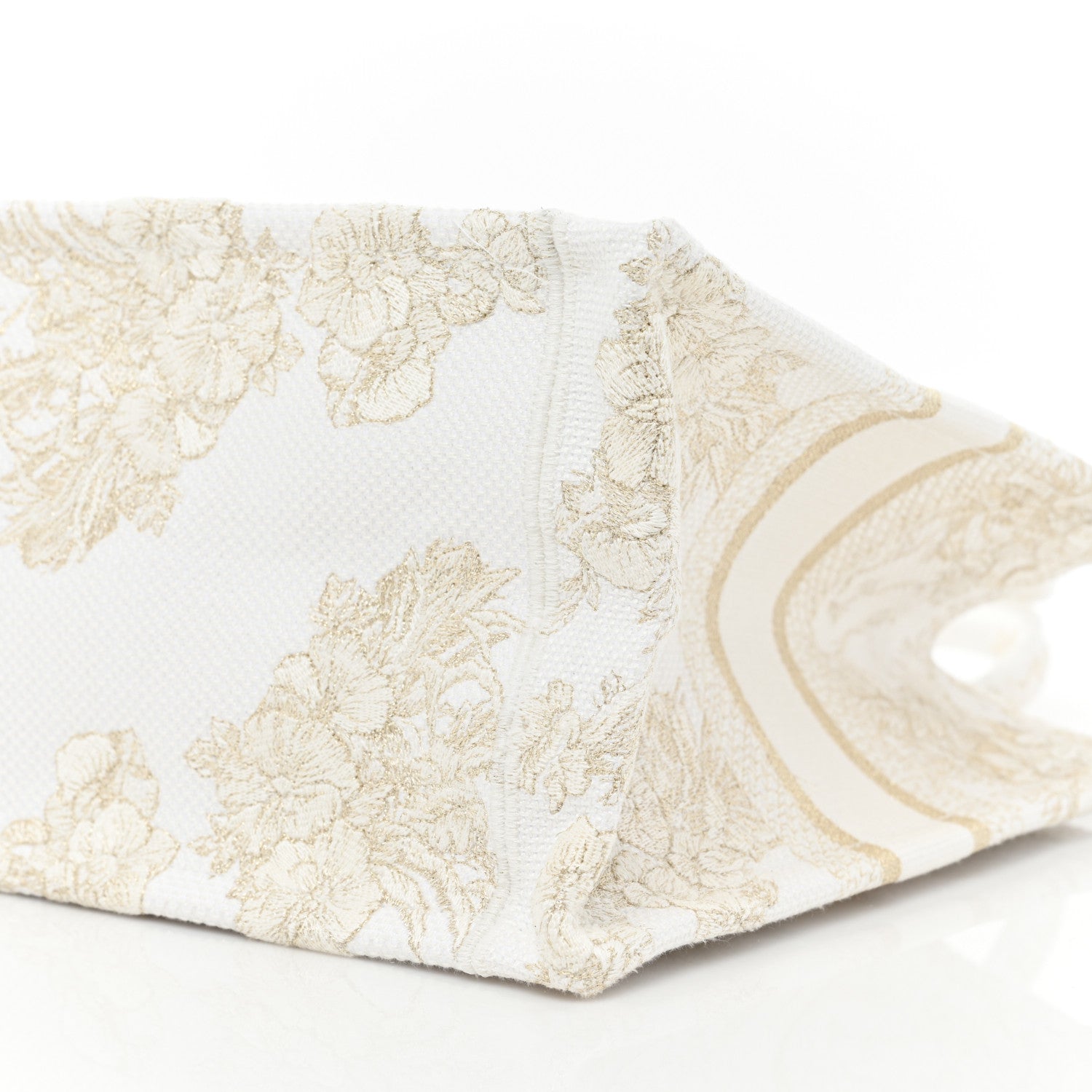 Christian Dior Canvas Embroidered Small Rêve d'Infini Book Tote Gold 7 of 7