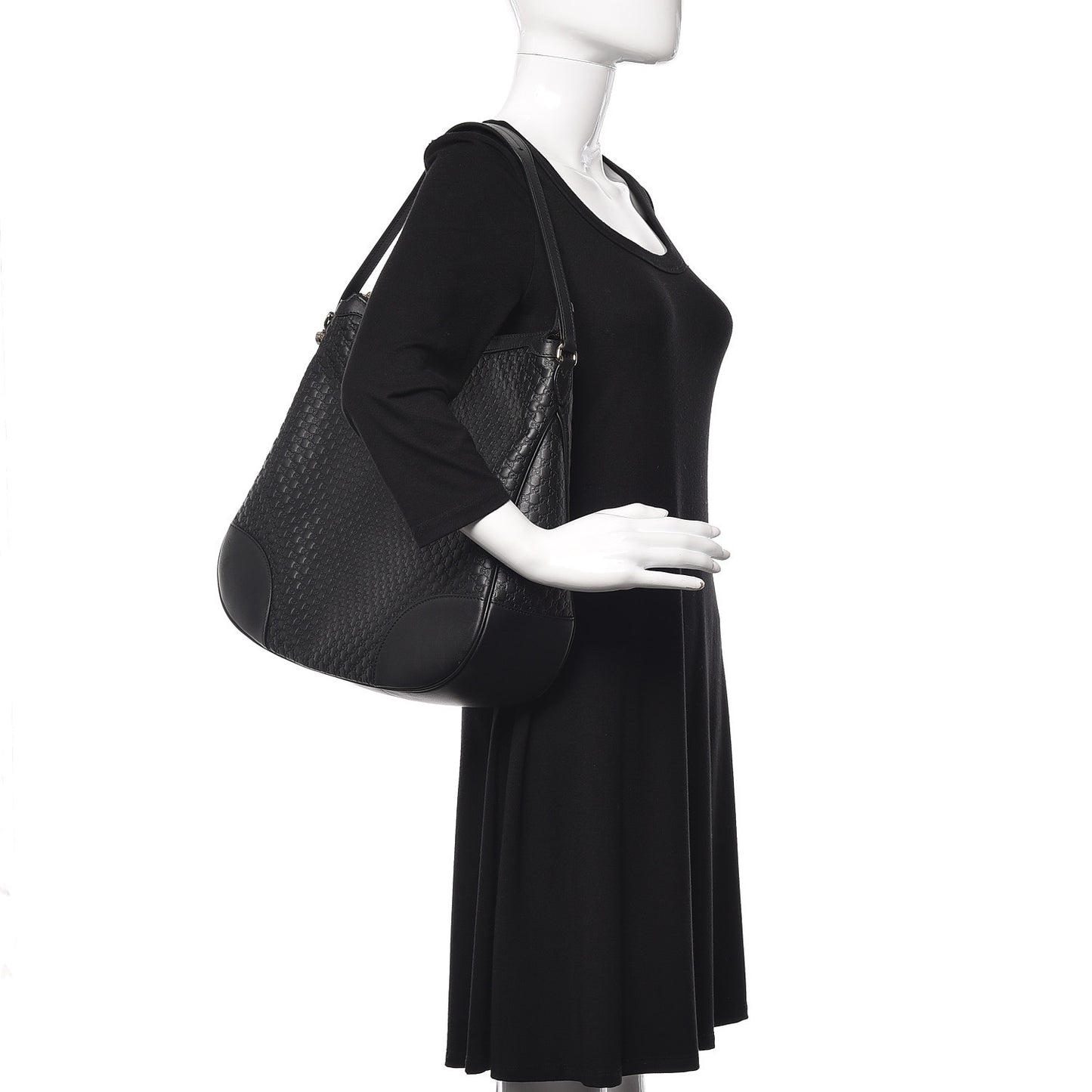 Soft Microguccissima Margaux Hobo Black