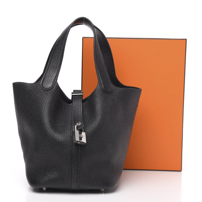 Hermes Taurillon Clemence Picotin Lock 18 PM Black 10 of 10