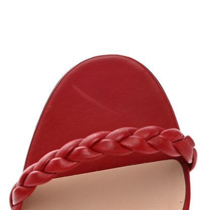 Gucci Nappa Braided Sandals 38 Red 7 of 9