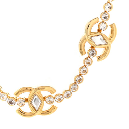 Chanel Metal Crystal CC Marquise Choker Gold 4 of 6