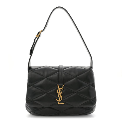 Saint Laurent Lambskin Quilted Le 57 Diamond Shoulder Bag Black 1 of 10
