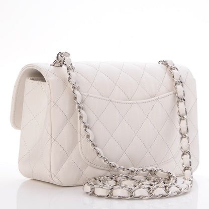Chanel Calfskin Quilted Mini Rectangular Flap White 3 of 7