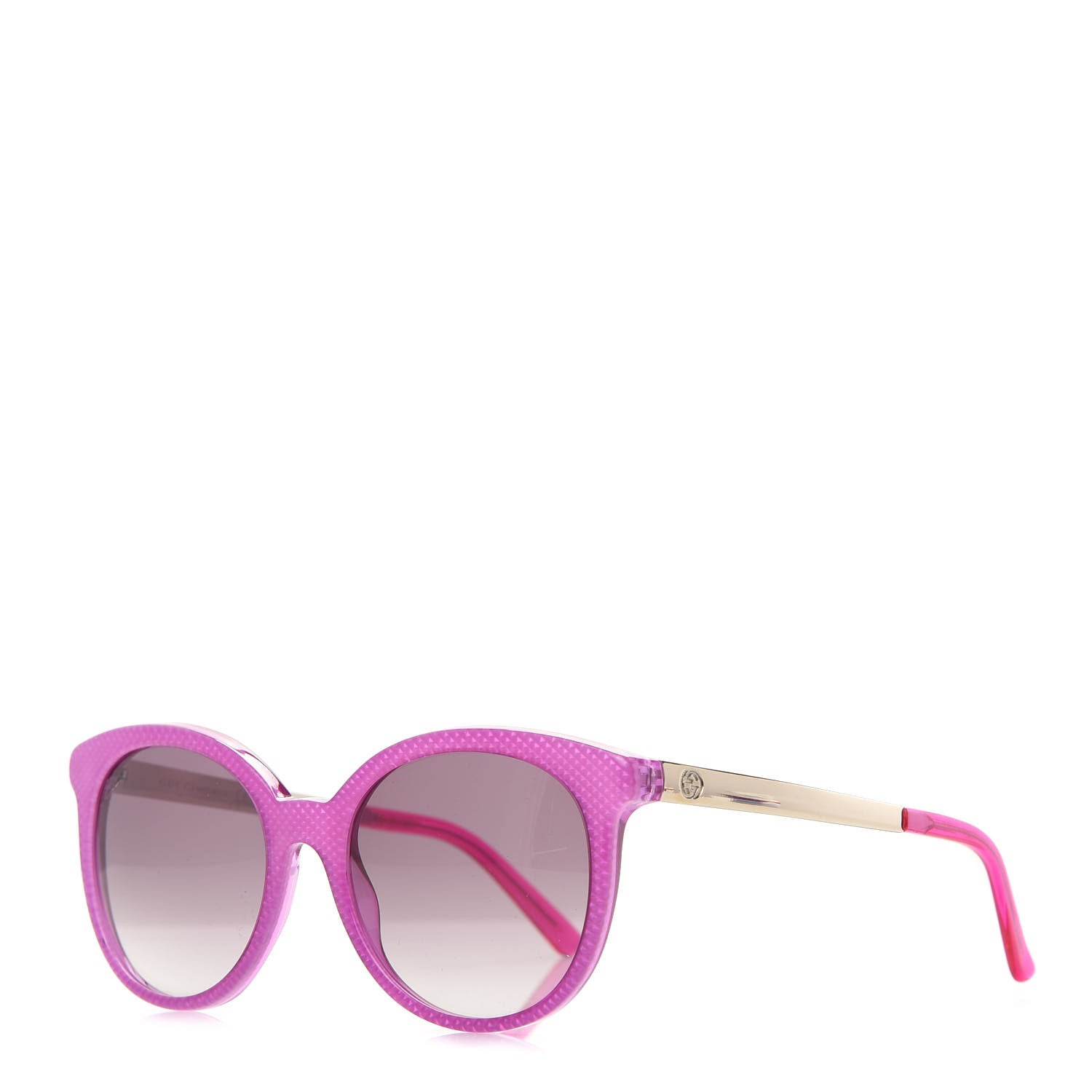 Gucci Acetate Embossed Round Sunglasses GG3674/S Fuchsia 1 of 8