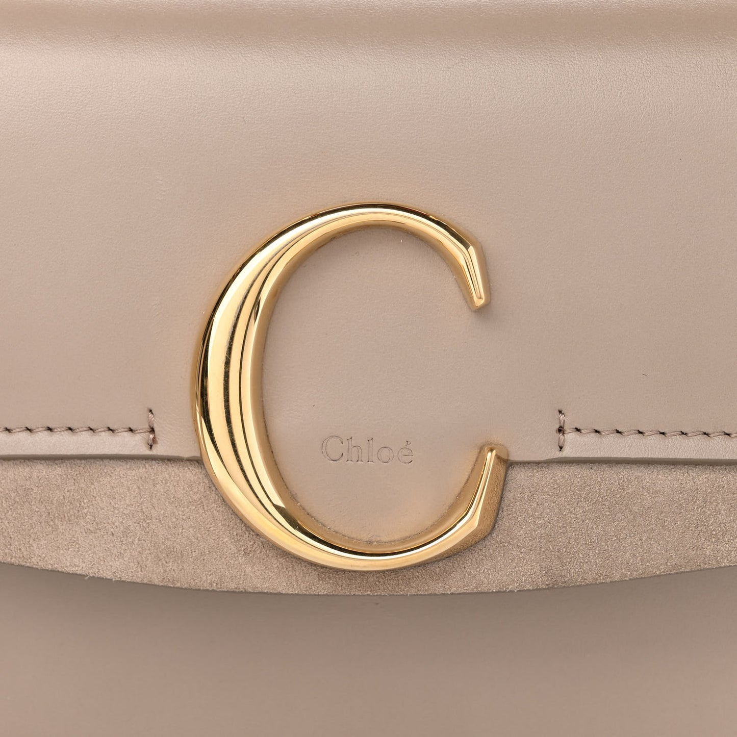 Calfskin Small C Double Carry Motty Grey