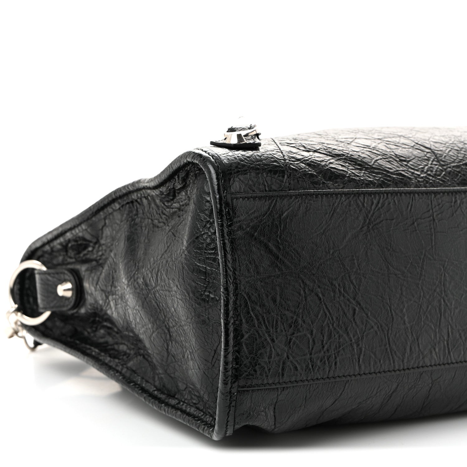 Balenciaga Agneau Arena Silver Hardware Medium Le City Black 9 of 10