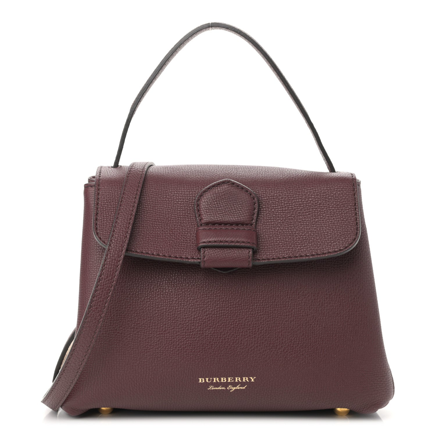 Burberry Derby Calfskin House Check Small Camberley Mahogany Red 1 of 11