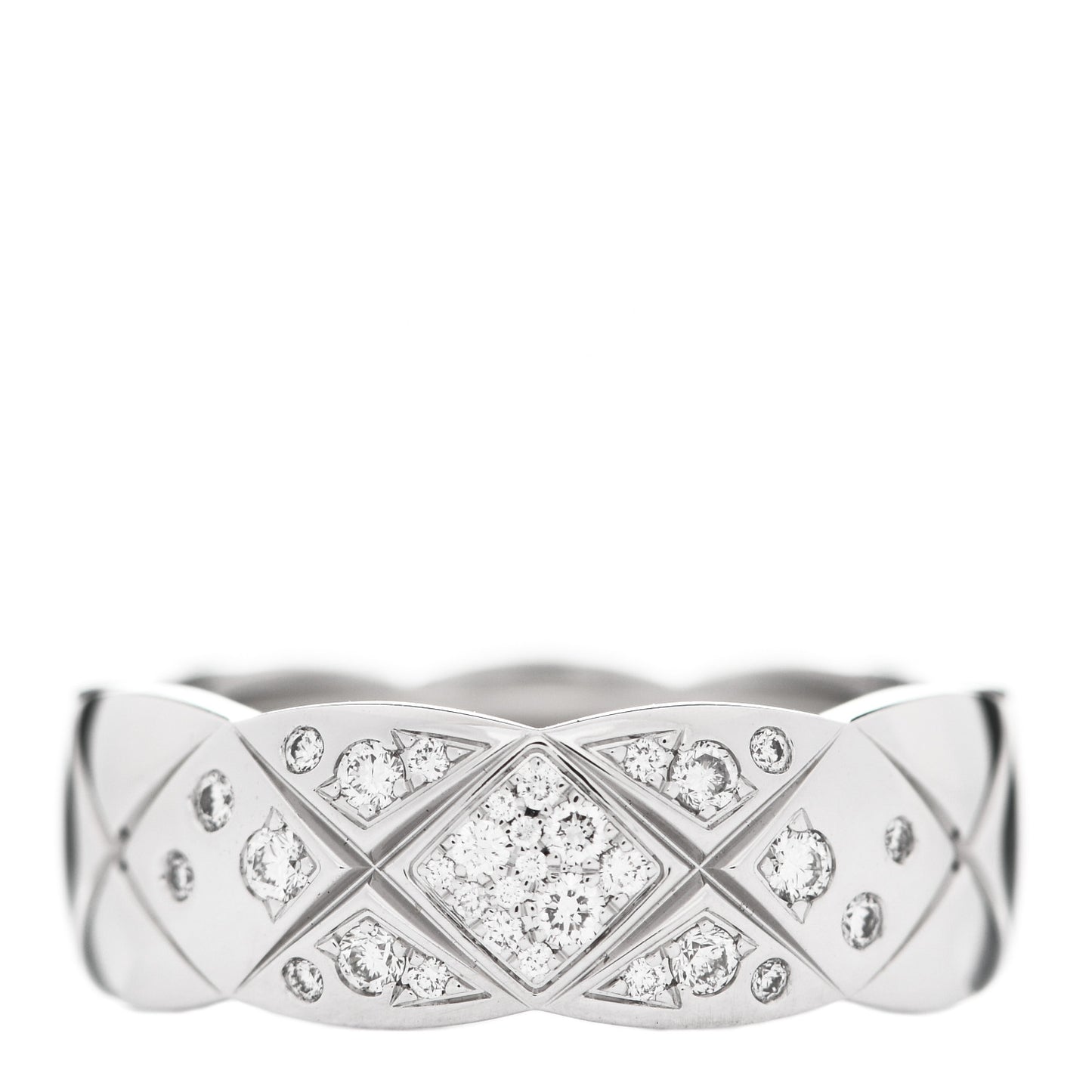 18K White Gold Diamond Small Coco Crush Ring 51 5.75