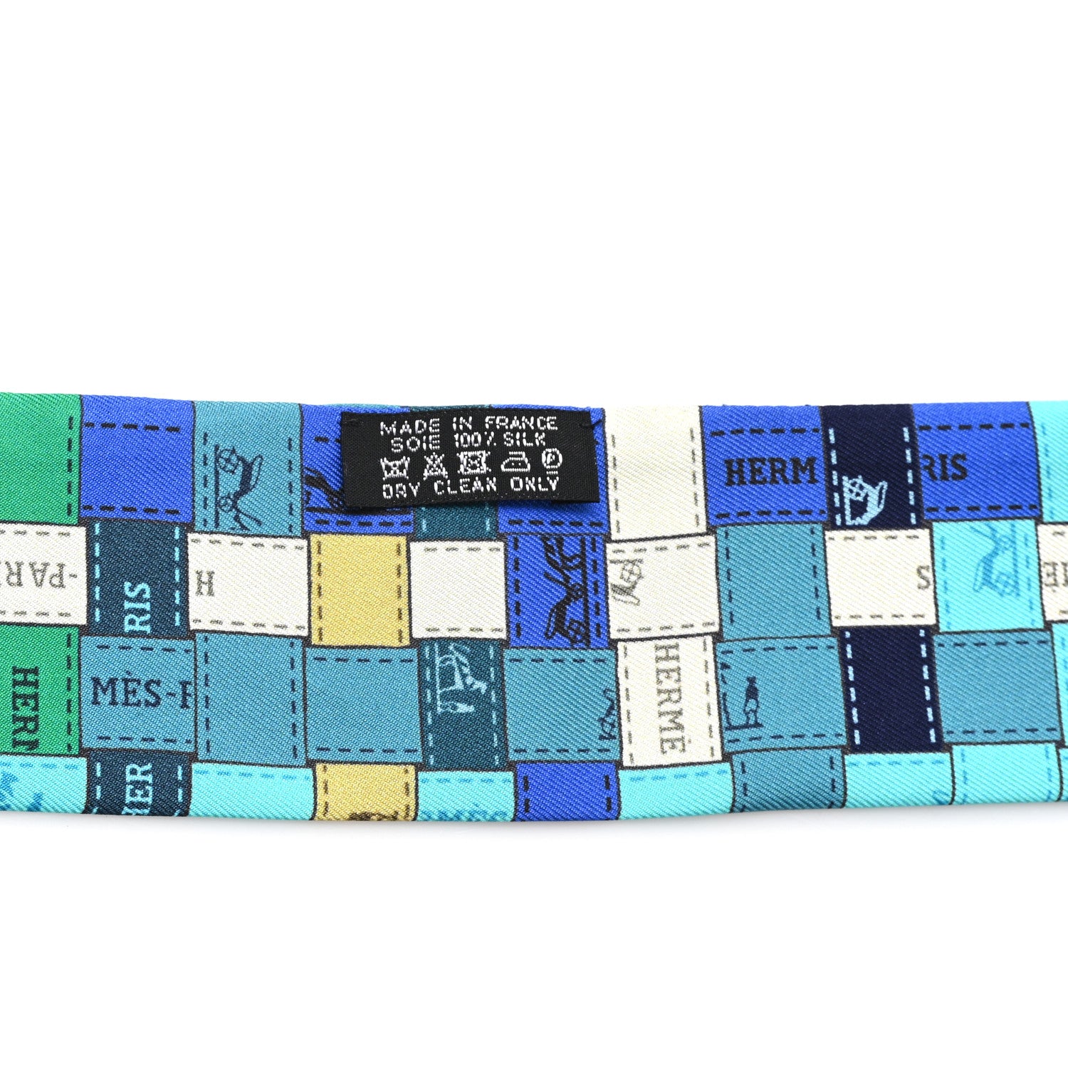 Hermes Silk Bolduc Au Carre Twilly Turquoise Bleu Klein Vert 3 of 3