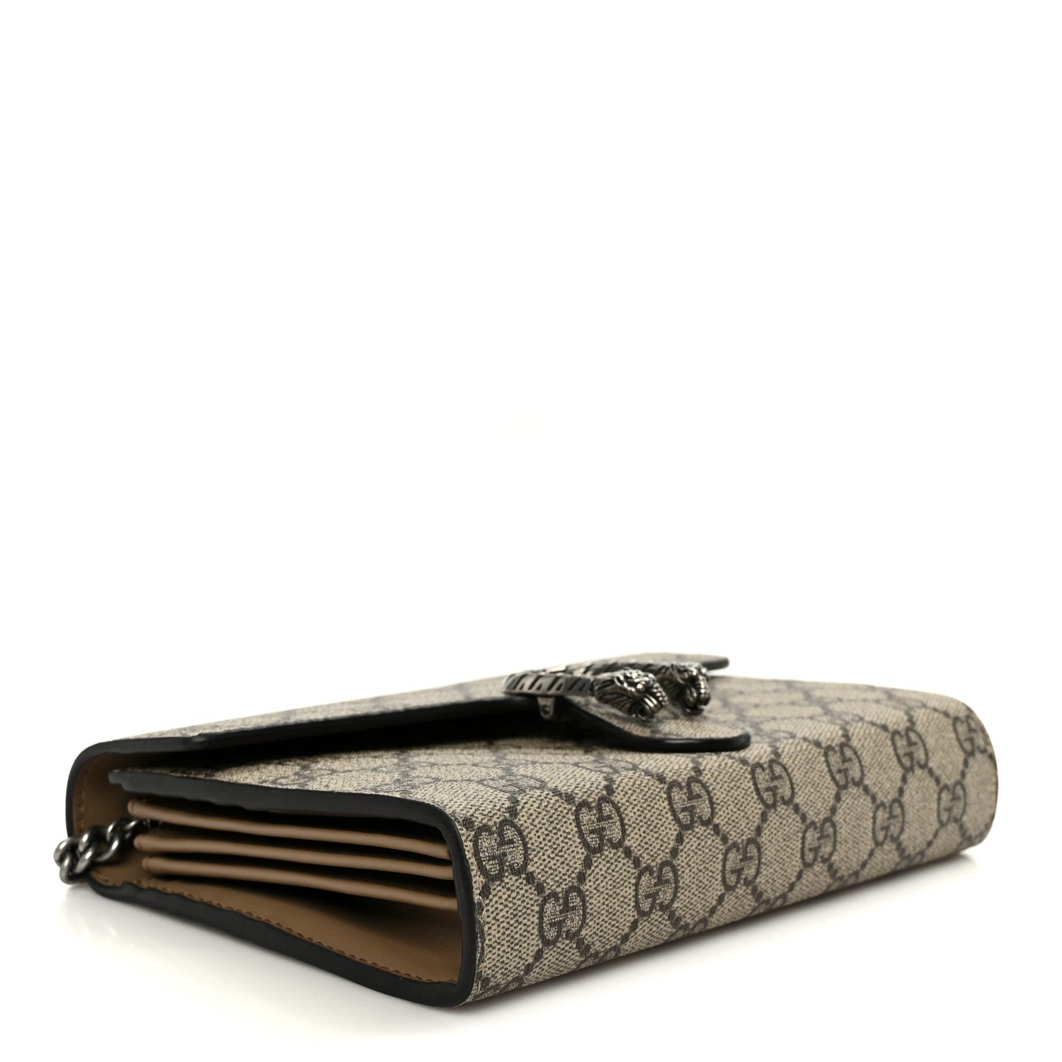 Gucci GG Supreme Monogram Mini Dionysus Chain Wallet Beige Taupe 4 of 10