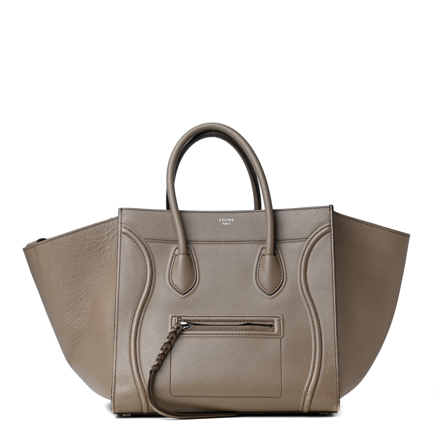 Baby Grained Calfskin Medium Phantom Luggage Taupe
