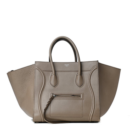 Celine Baby Grained Calfskin Medium Phantom Luggage Taupe 1 of 4