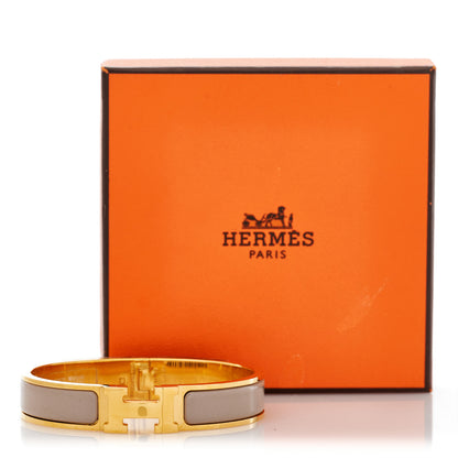 Hermes Enamel Narrow Clic Clac H Bracelet GM Marron Glace 5 of 5