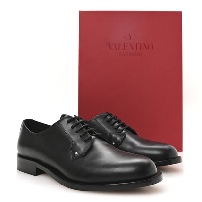 Valentino Garavani Calfskin Womens Derby Loafers 38.5 Black 9 of 9