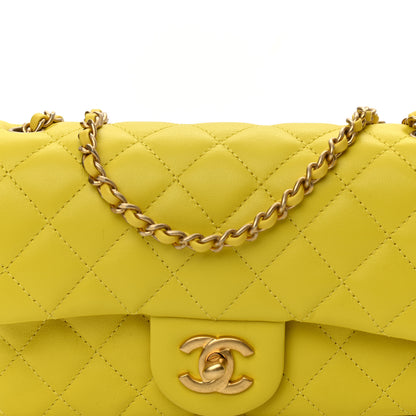 Chanel Lambskin Quilted Mini Rectangular Pearl Crush Flap Yellow 7 of 9