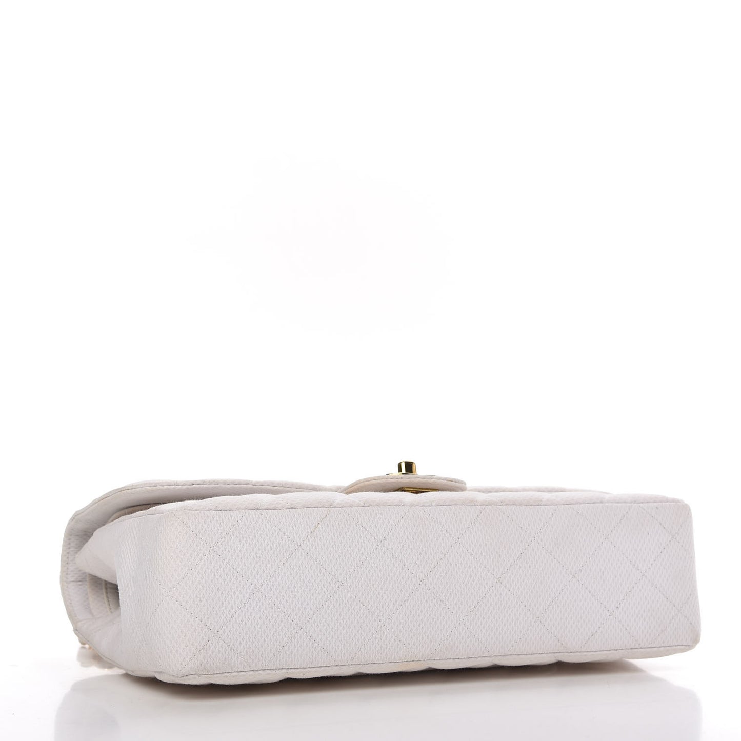 Neoprene Quilted Medium Double Flap White
