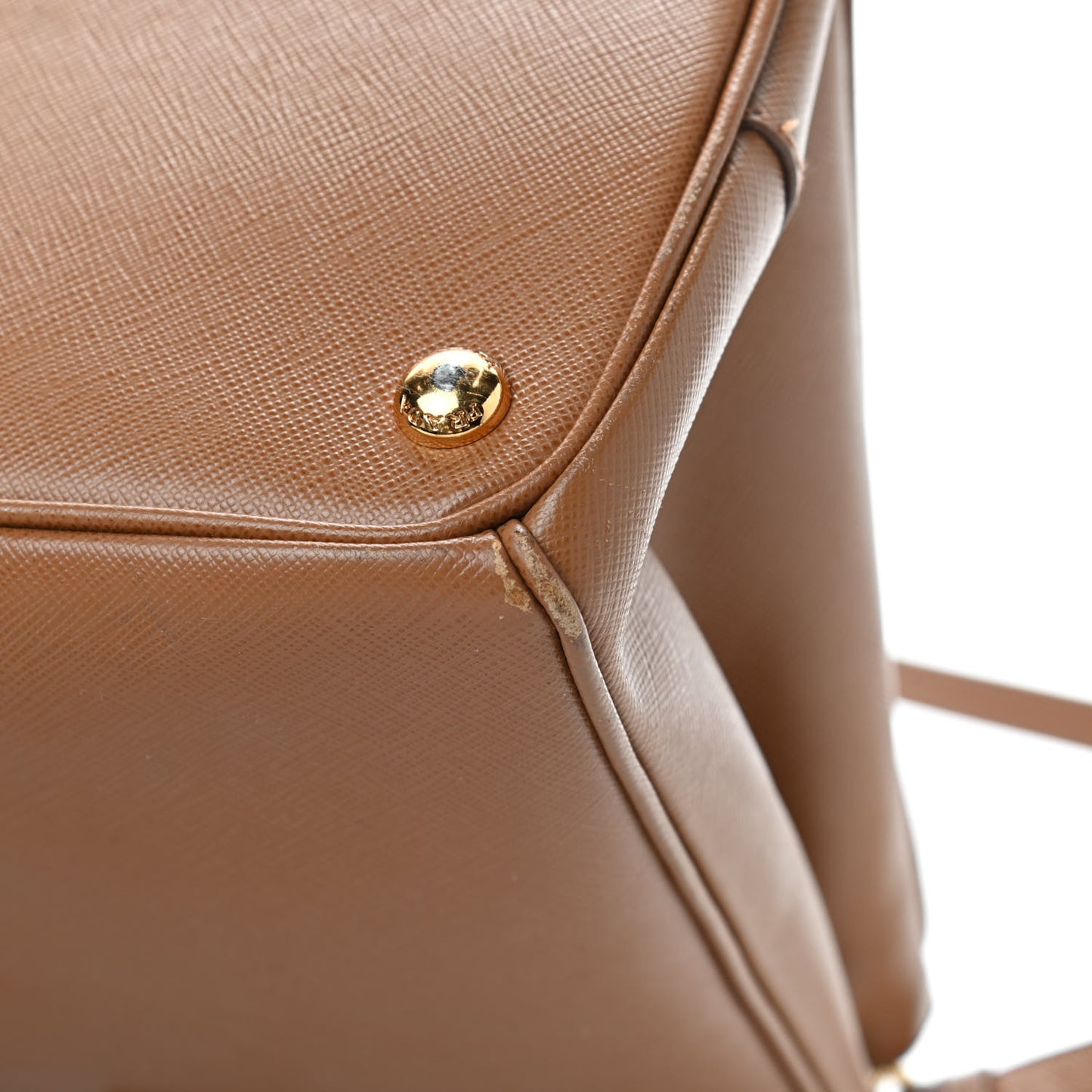 Saffiano Medium Galleria Double Zip Tote Caramel