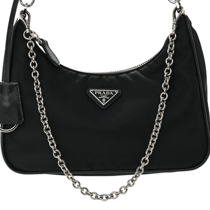 Prada Nylon Re-Edition 2005 Shoulder Bag Black 9 of 14