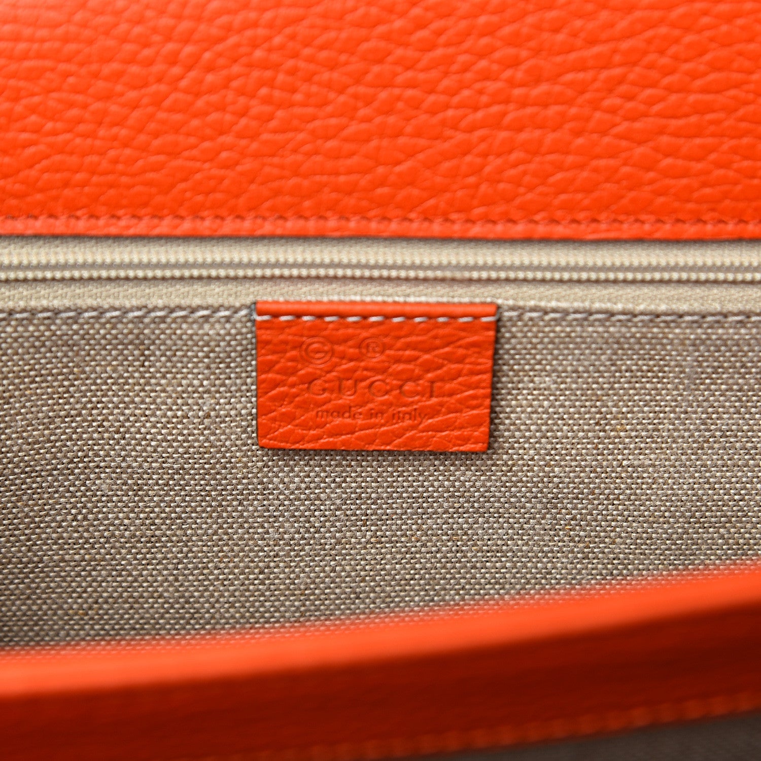 Gucci Dollar Calfskin Interlocking G Shoulder Bag Sun Orange 5 of 10
