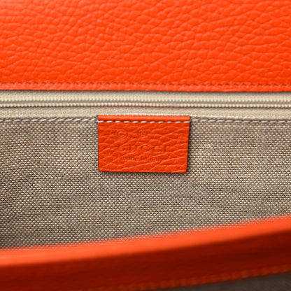 Gucci Dollar Calfskin Interlocking G Shoulder Bag Sun Orange 5 of 10