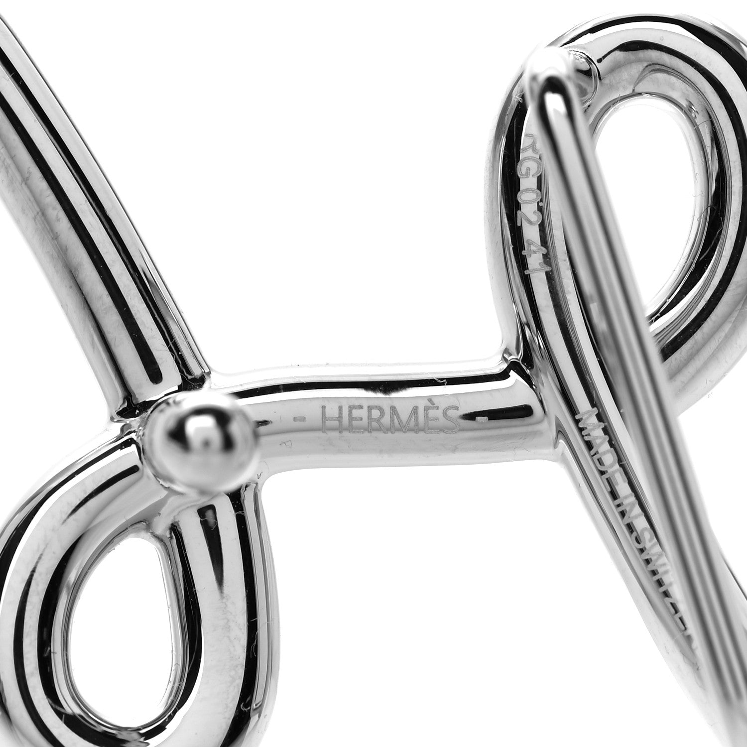 Hermes Palladium 24mm H Cursives Belt Buckle 3 of 3