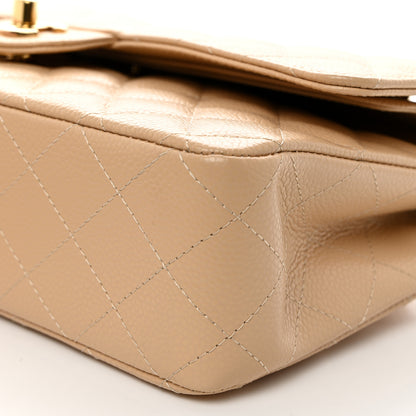 Chanel Caviar Quilted Medium Double Flap Beige 10 of 11