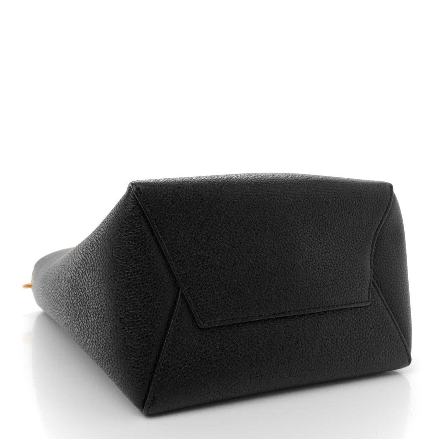 Soft Grained Calfskin Small Sangle Bucket Bag Black