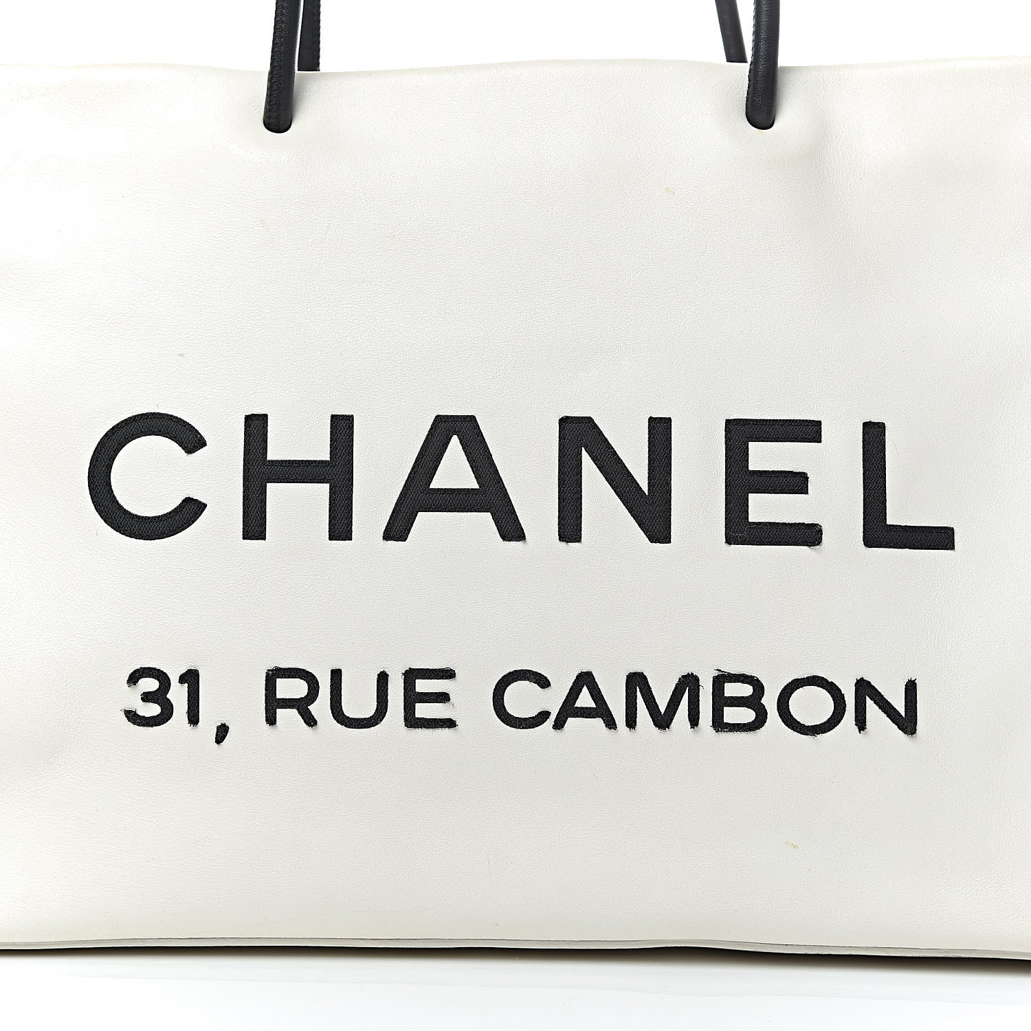 Chanel Calfskin Large Essential 31 Rue Cambon Tote White Black 26 of 26