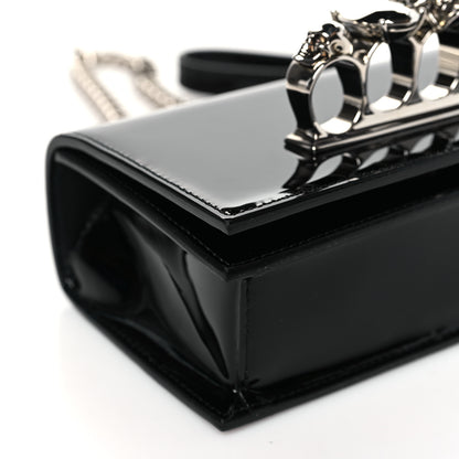 Alexander McQueen Patent Jeweled Satchel Black 8 of 9