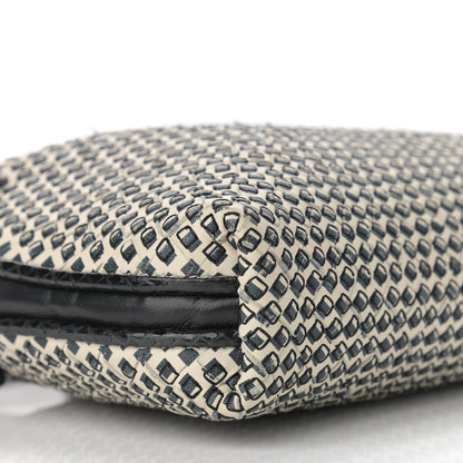 Bottega Veneta Nappa Ayers Cravaterria Intrecciato Nodini Bag Off White Black 5 of 10