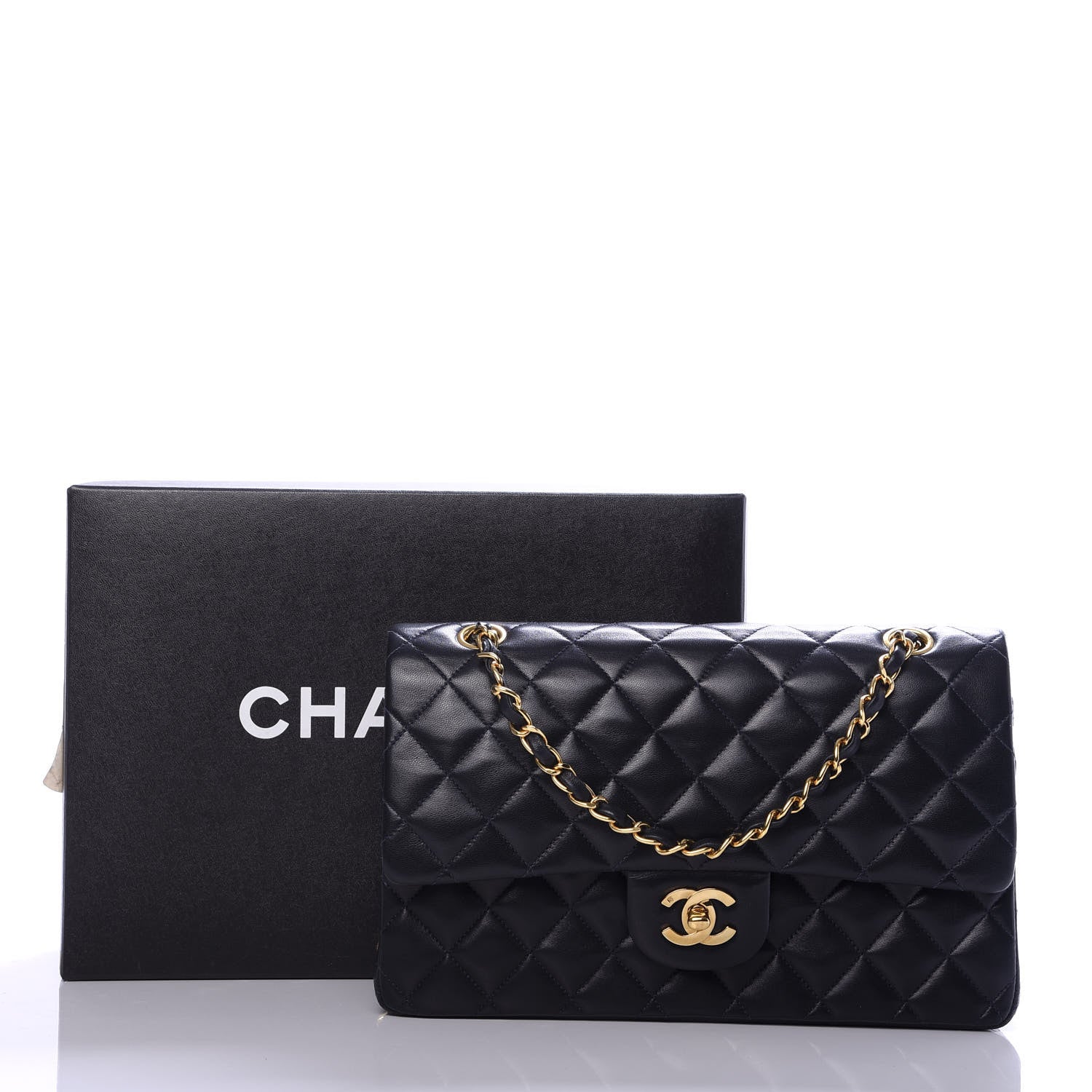 Chanel Lambskin Quilted Medium Double Flap Navy 11 of 11