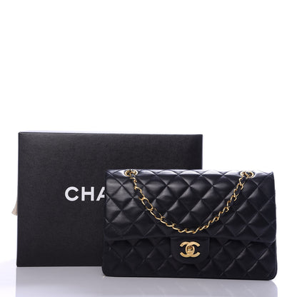 Chanel Lambskin Quilted Medium Double Flap Navy 11 of 11