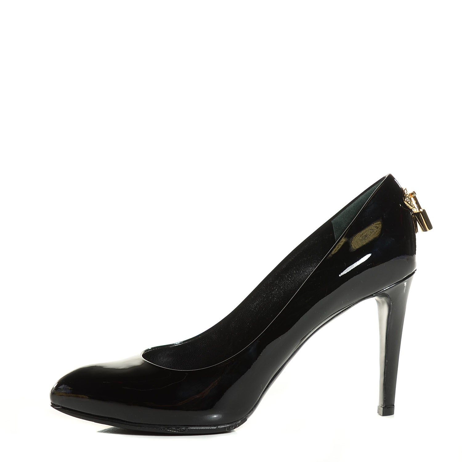 Louis Vuitton Patent Calfskin Oh Really Pumps 39 Black 1 of 8