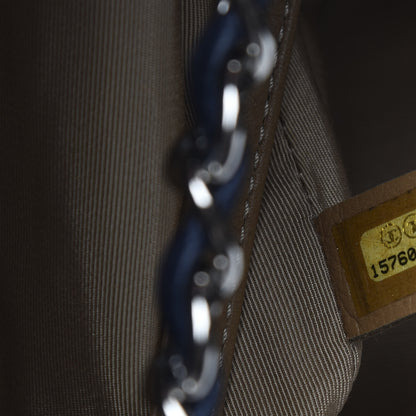 Chanel Caviar Quilted Expandable Zip Shoulder Bag Blue 9 of 10