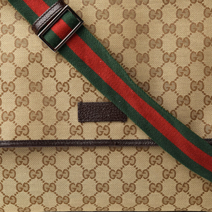 Gucci Monogram Web Medium Flap Messenger Beige Dark Brown 10 of 10