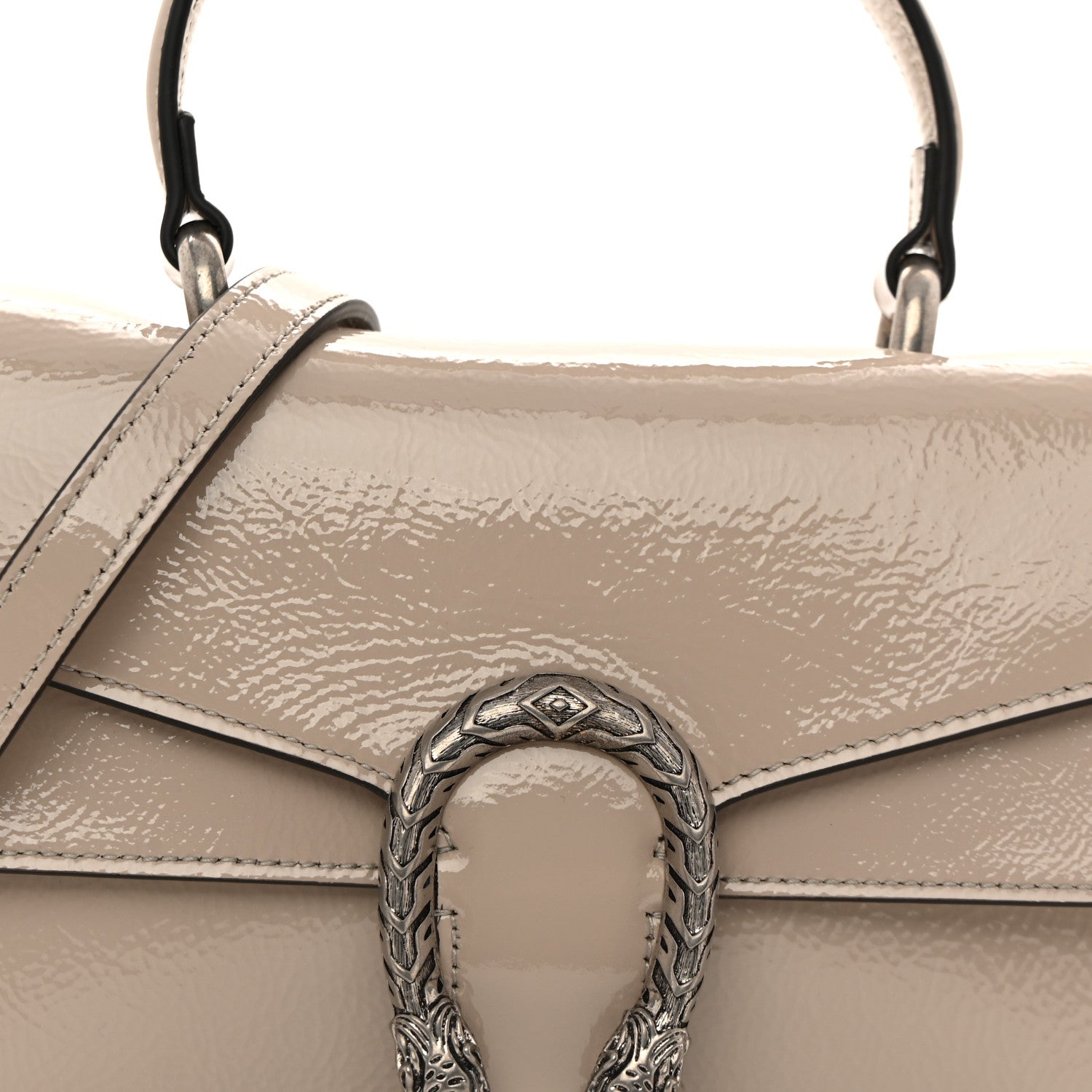 Gucci Crinkled Patent Small Dionysus Top Handle Bag Sphinx 8 of 10