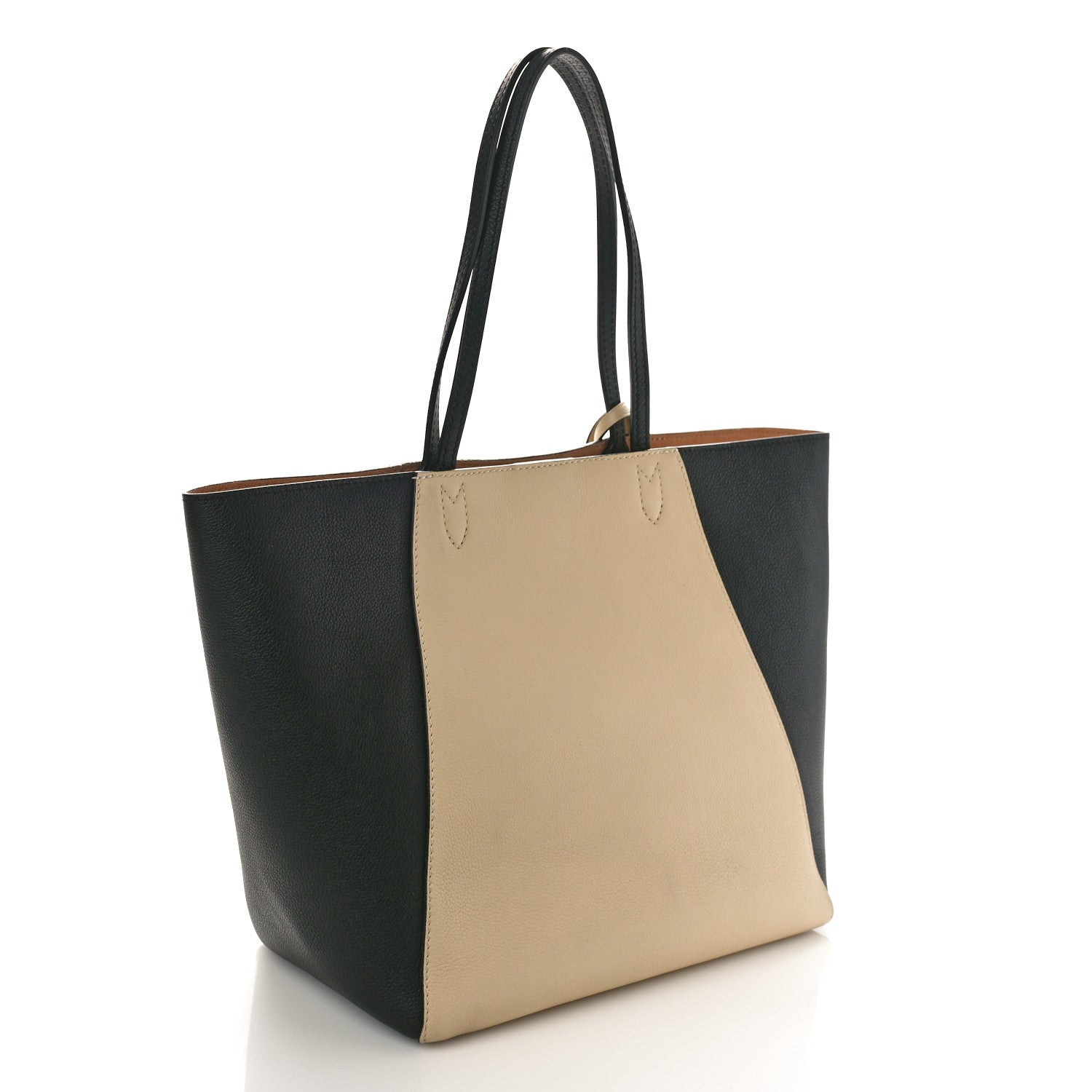 Louis Vuitton Calfskin Lockme Go Tote Black Vanilla 3 of 8