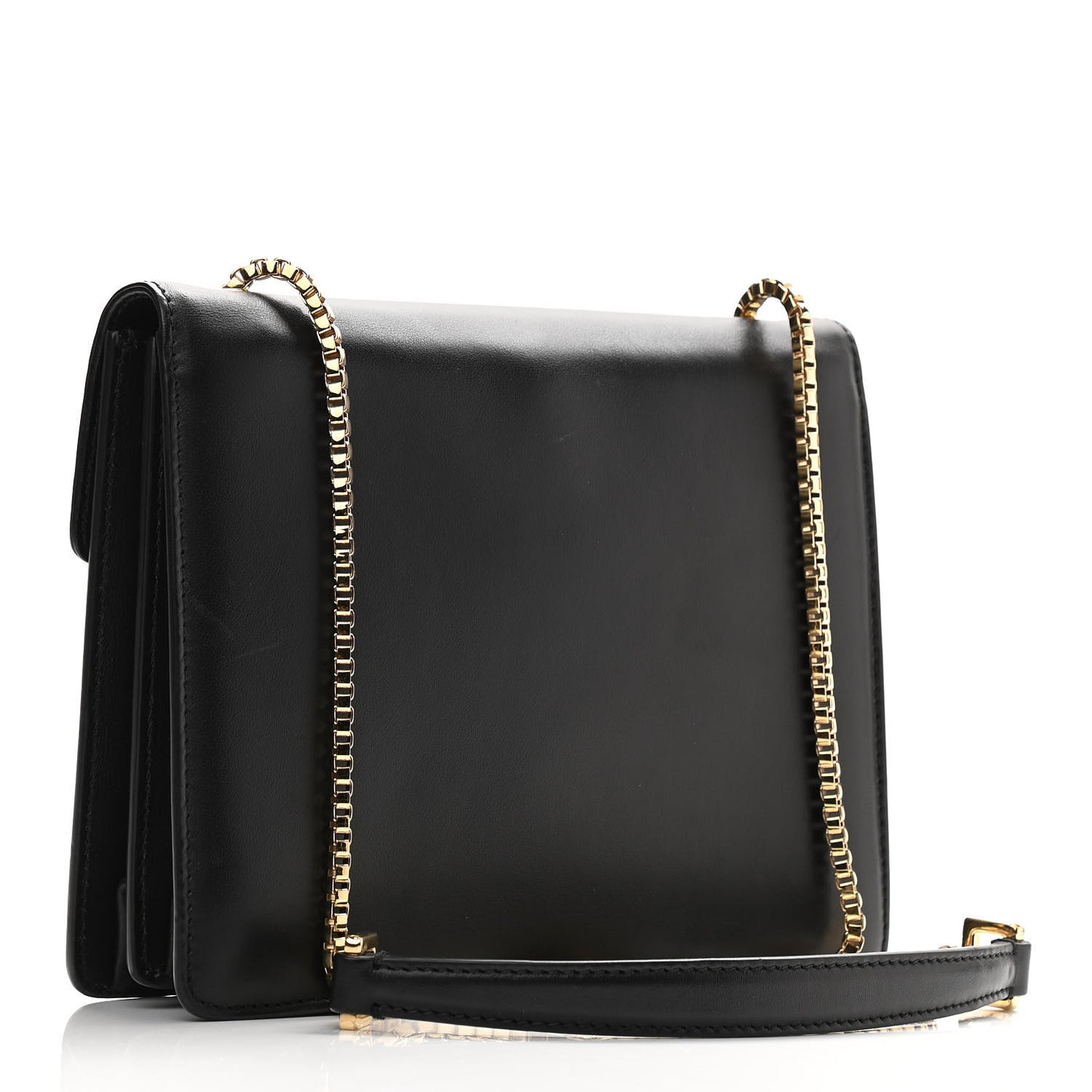 Calfskin Thalia Flap Shoulder Bag Black