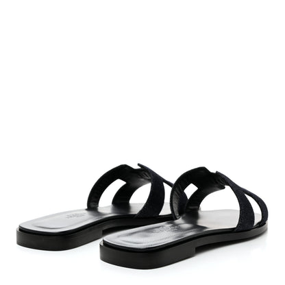 Hermes Denim Canvas Oran Sandals 36 Bleu Brut 4 of 9