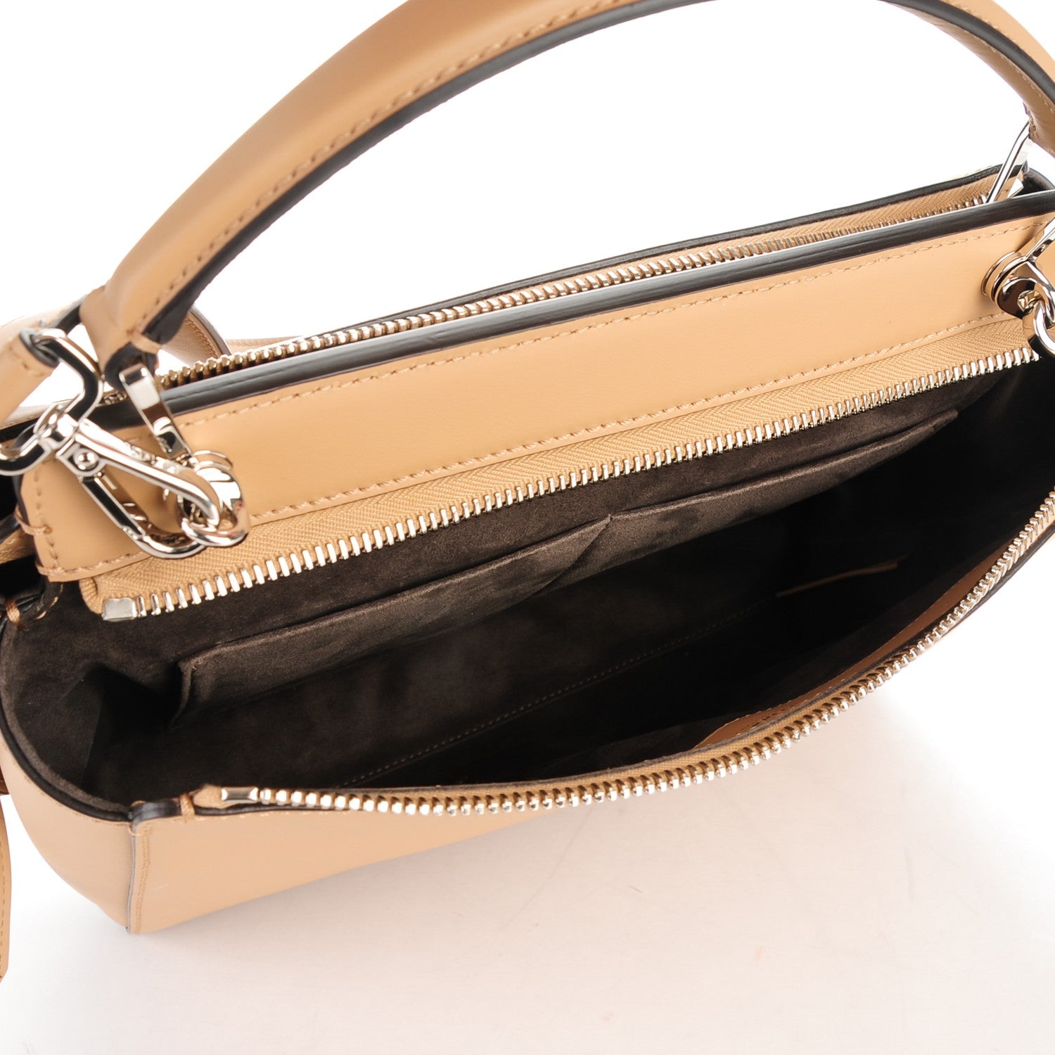 Fendi Vitello Baltico Dolce DotCom Satchel Cuoio Mirto 5 of 8