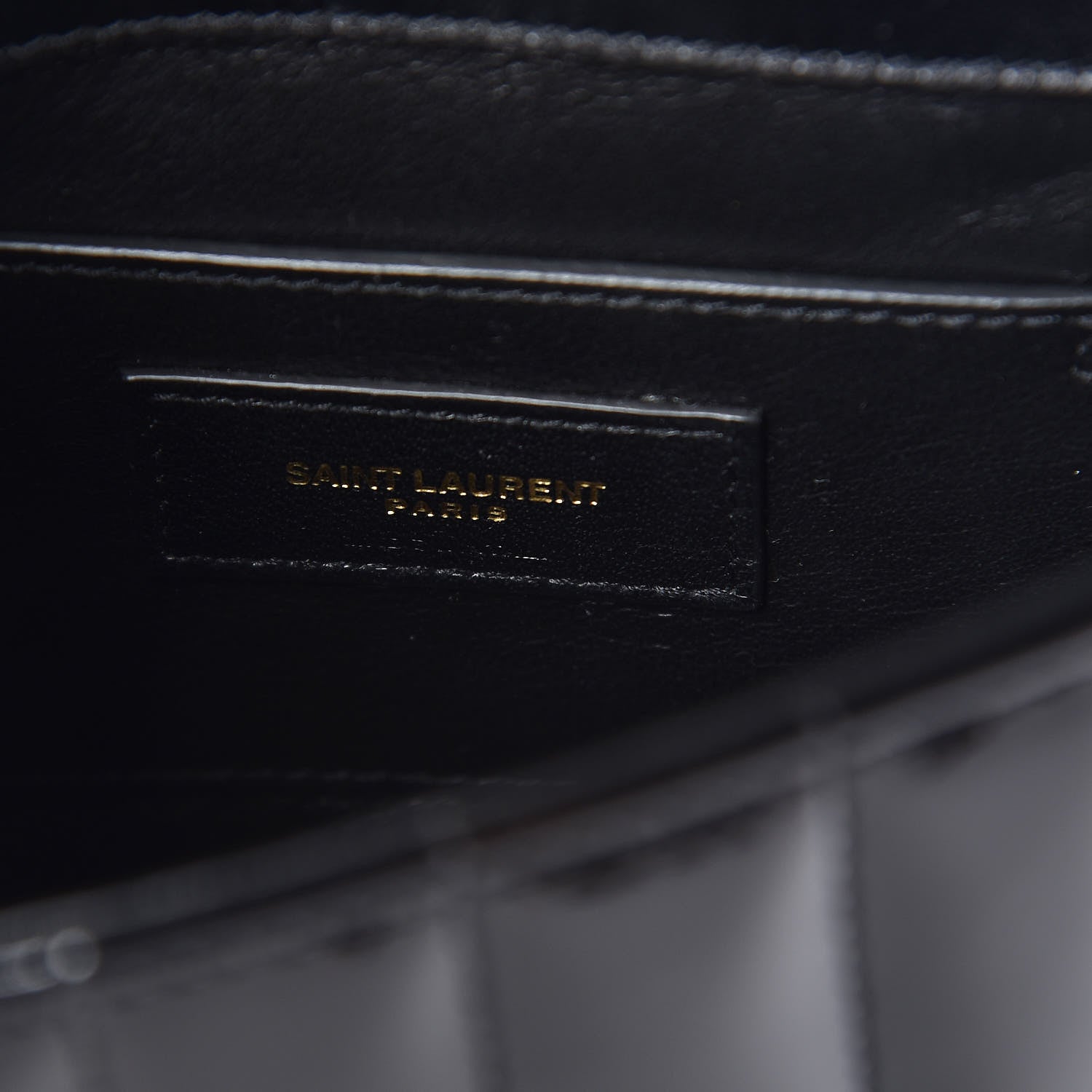 Saint Laurent Patent Calfskin Matelasse Monogram Small Vicky Chain Bag Black 8 of 8
