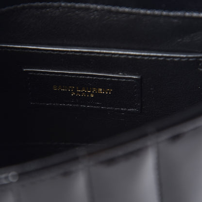 Saint Laurent Patent Calfskin Matelasse Monogram Small Vicky Chain Bag Black 8 of 8